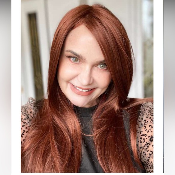 Jon Renau Avery Hand Tied Lace Cap Synthetic Fiber Wig 130/31 Cherry Cobbler - Picture 14 of 14